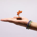 Carnelian (15 stones) Mini Gemstone Tree On Wood Base