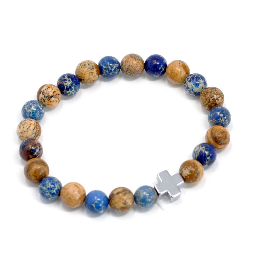 Friendship Bracelet Set | Support | Sodalite & Picture Stone | Set of 2