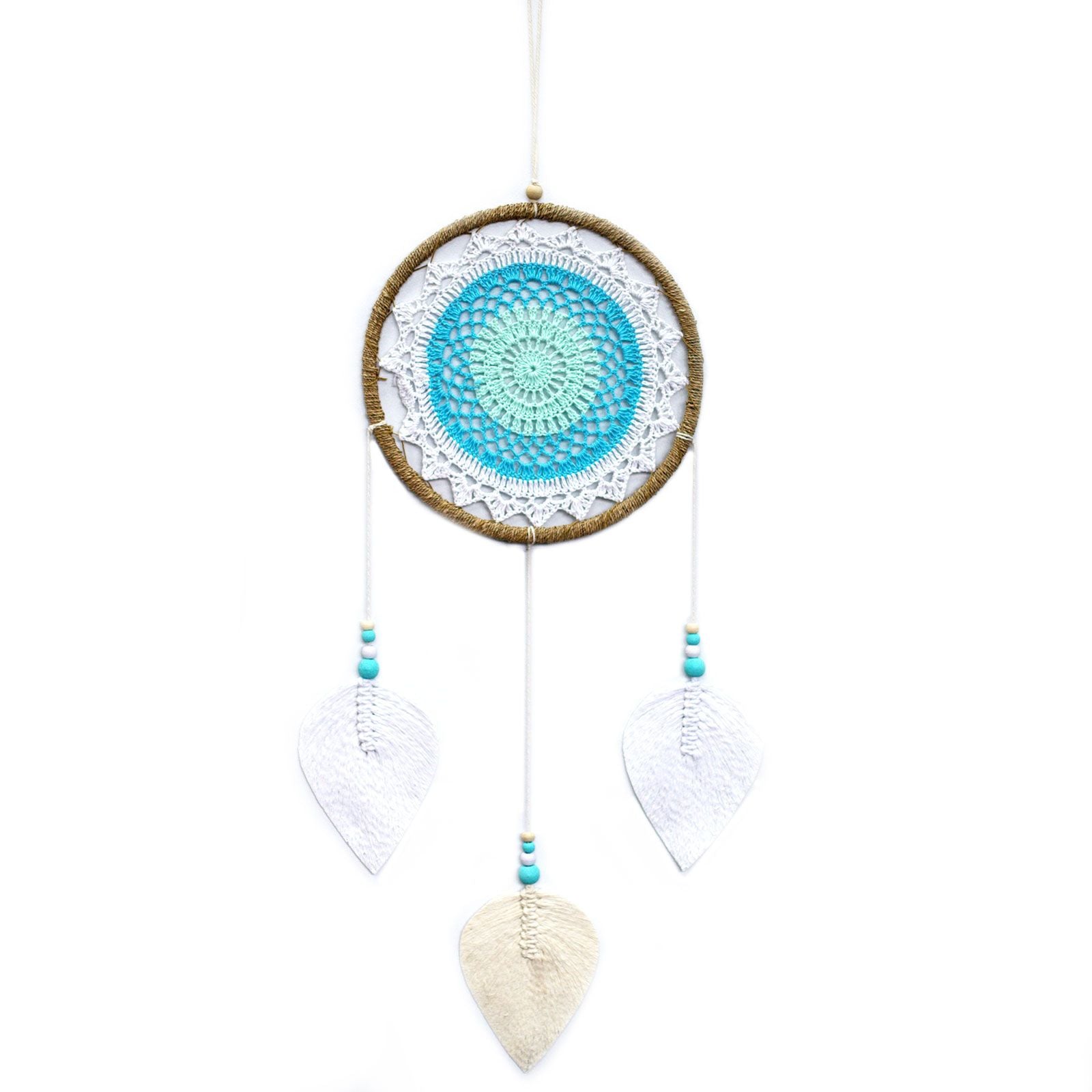 Elemental Spirits Dreamcatcher | Large Turquoise 65cm | Handmade in Bali