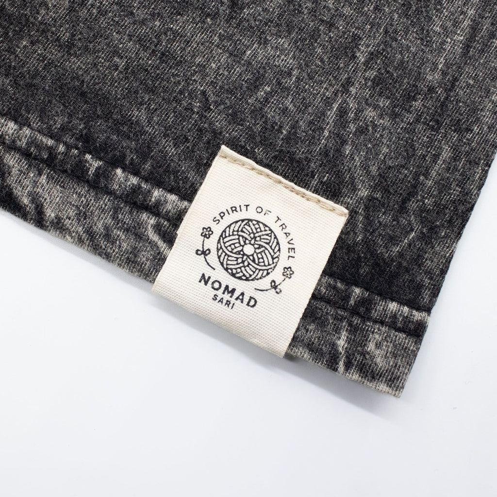 Nomad Sari Stonewashed Cotton T-Shirt | Rebel |Charcoal | Small