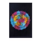 Hamsa Hand Cotton Bedspread & Wall Hanging – Black | Double