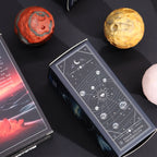 White Howlite Gemstone Planet | Moon | Solar Goldstone Stand