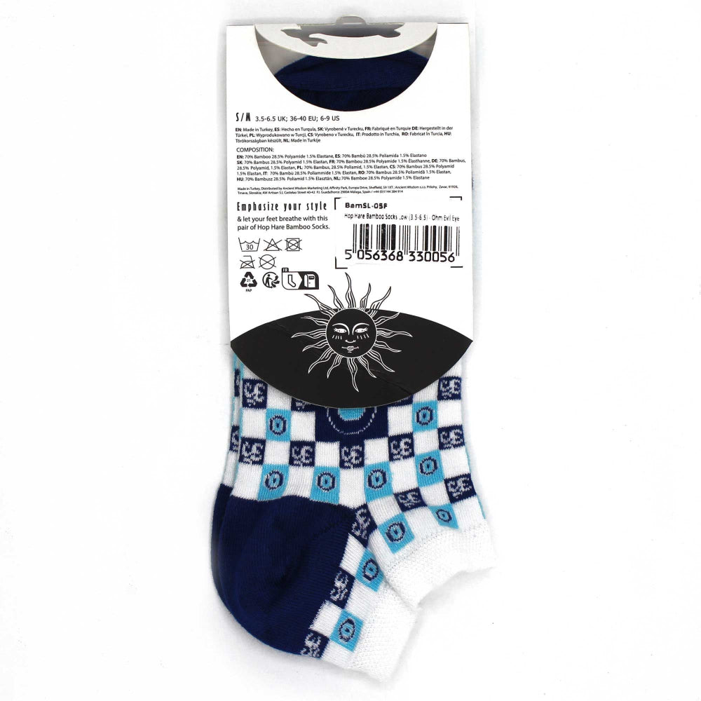 Ohm Evil Eye S/M Hop Hare Bamboo Socks Low S/M