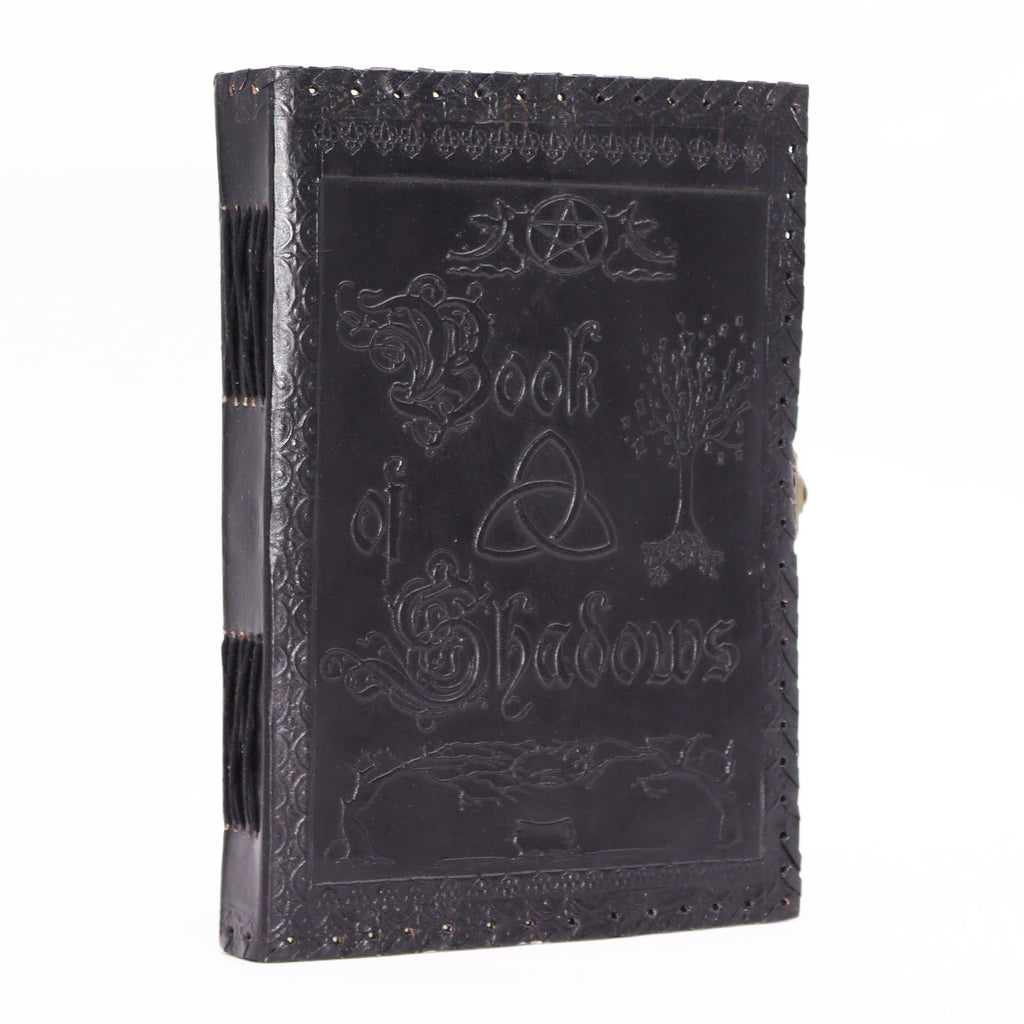 Large Black Book of Shadows Journal | 200 Deckle-Edged Pages