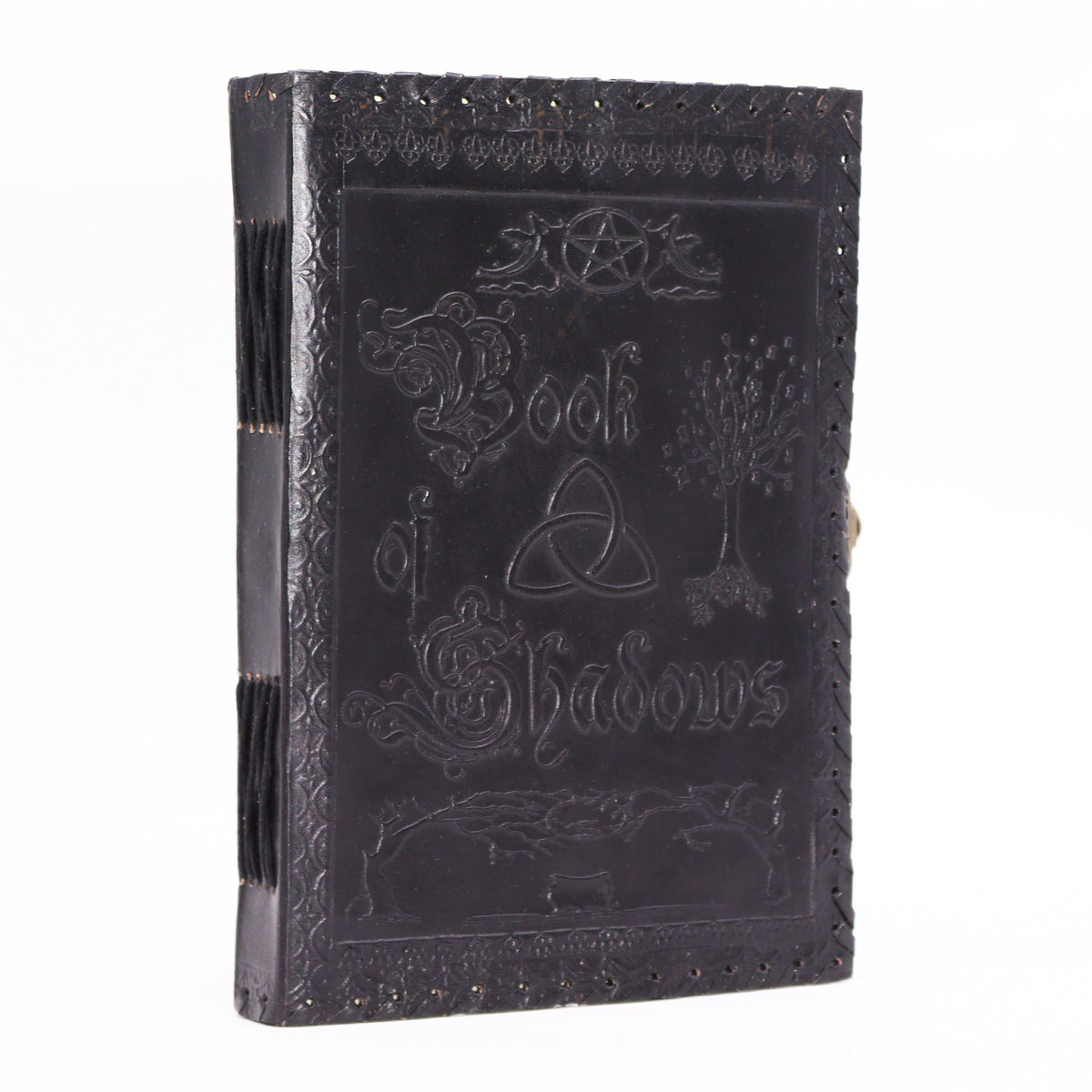 Large Black Book of Shadows Journal | 200 Deckle-Edged Pages