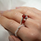 The Love & Flame Ring Set — Nymph Gemstone Collection
