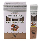 Vijayshree Golden White Sage Smudging Resin Sticks packaging on a white background