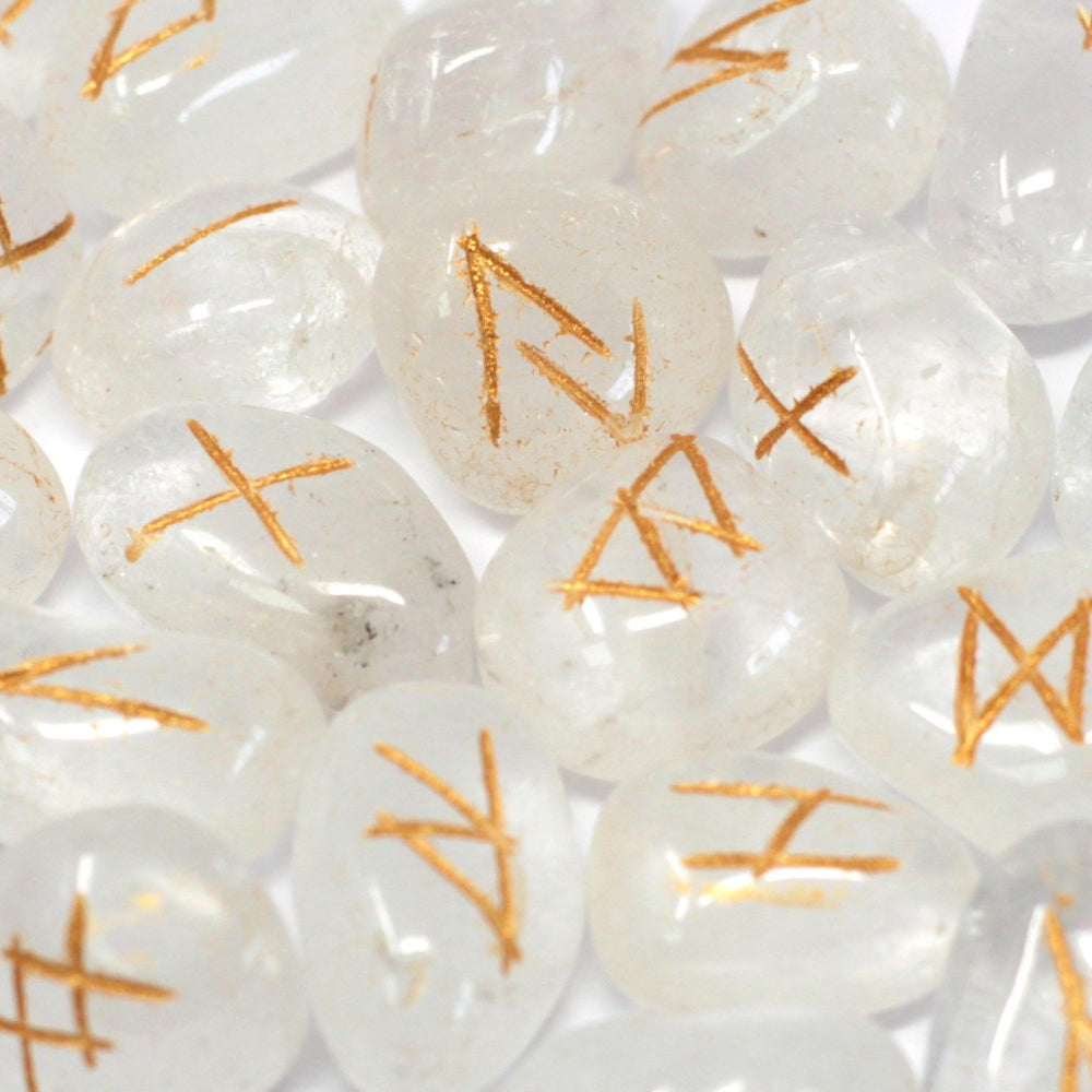 Crystal Runes Stone Set in Pouch
