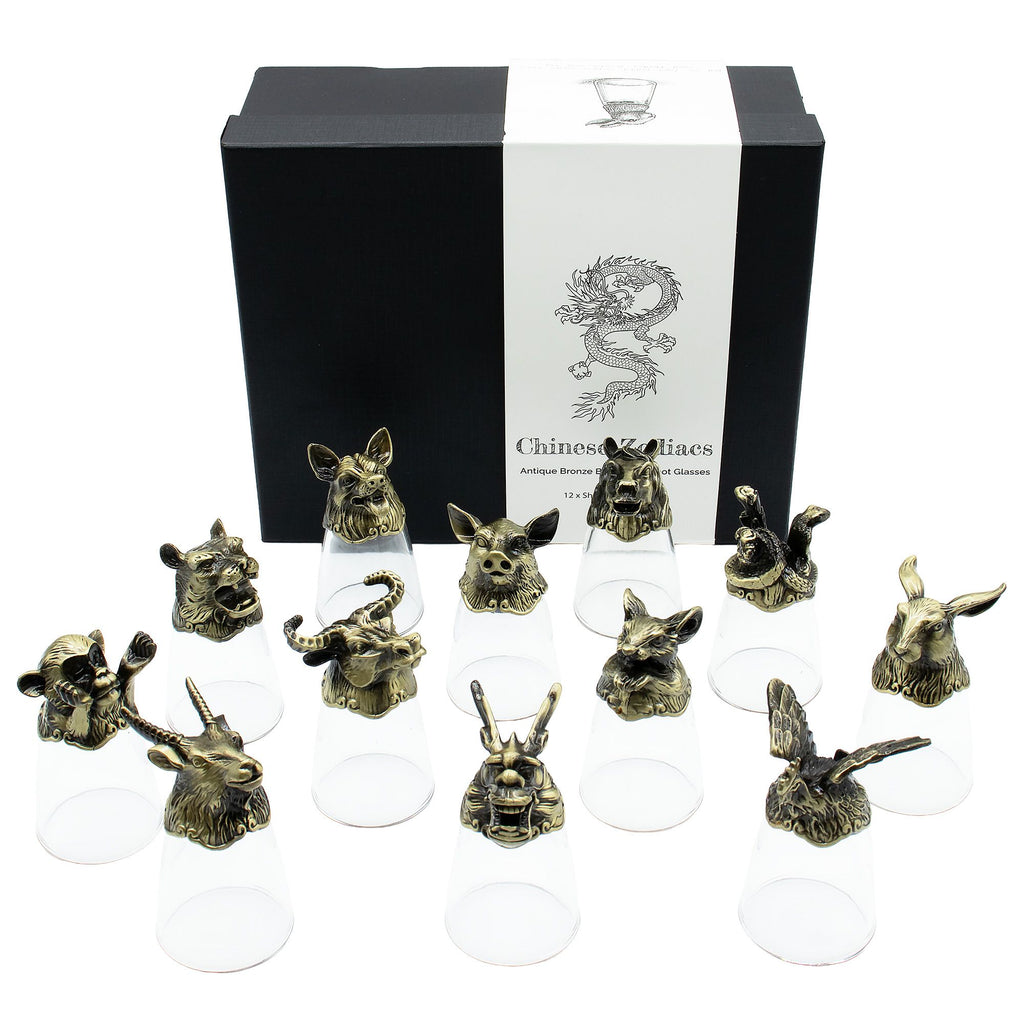 Chinese Zodiac Shot Glass Gift Set - 12 x 25ml