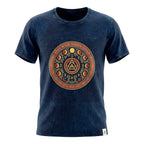 Nomad Sari Stonewashed Cotton T-Shirt | Stay Wild Moon Child | Blue | Large