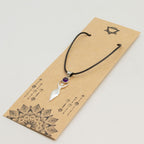 Goddess Amethyst Pendant | Silver Plated | 45cm Cord