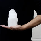 Natural Selenite Tower Lamp 15 cm