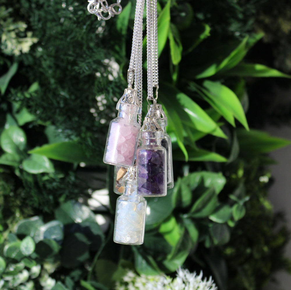 Black Onyx Bottled Gemstones Necklace