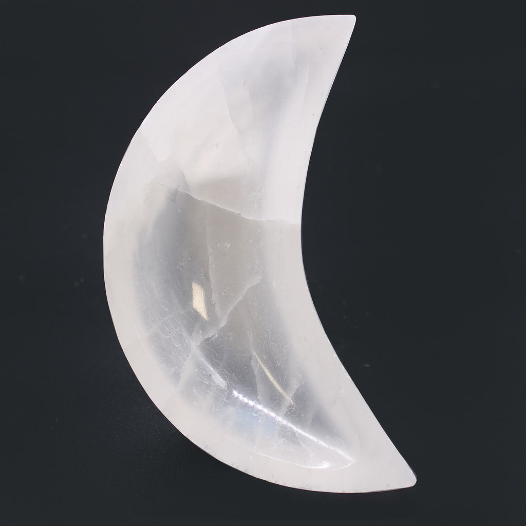 Selenite Moon Bowl 15cm | Crescent Crystal Bowl