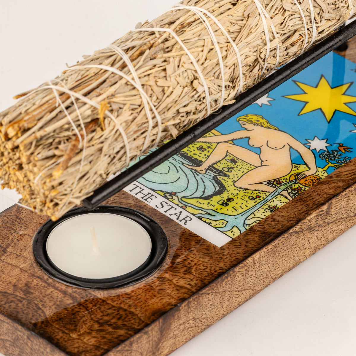 The Star Large Enamelled Sage Stick Burner