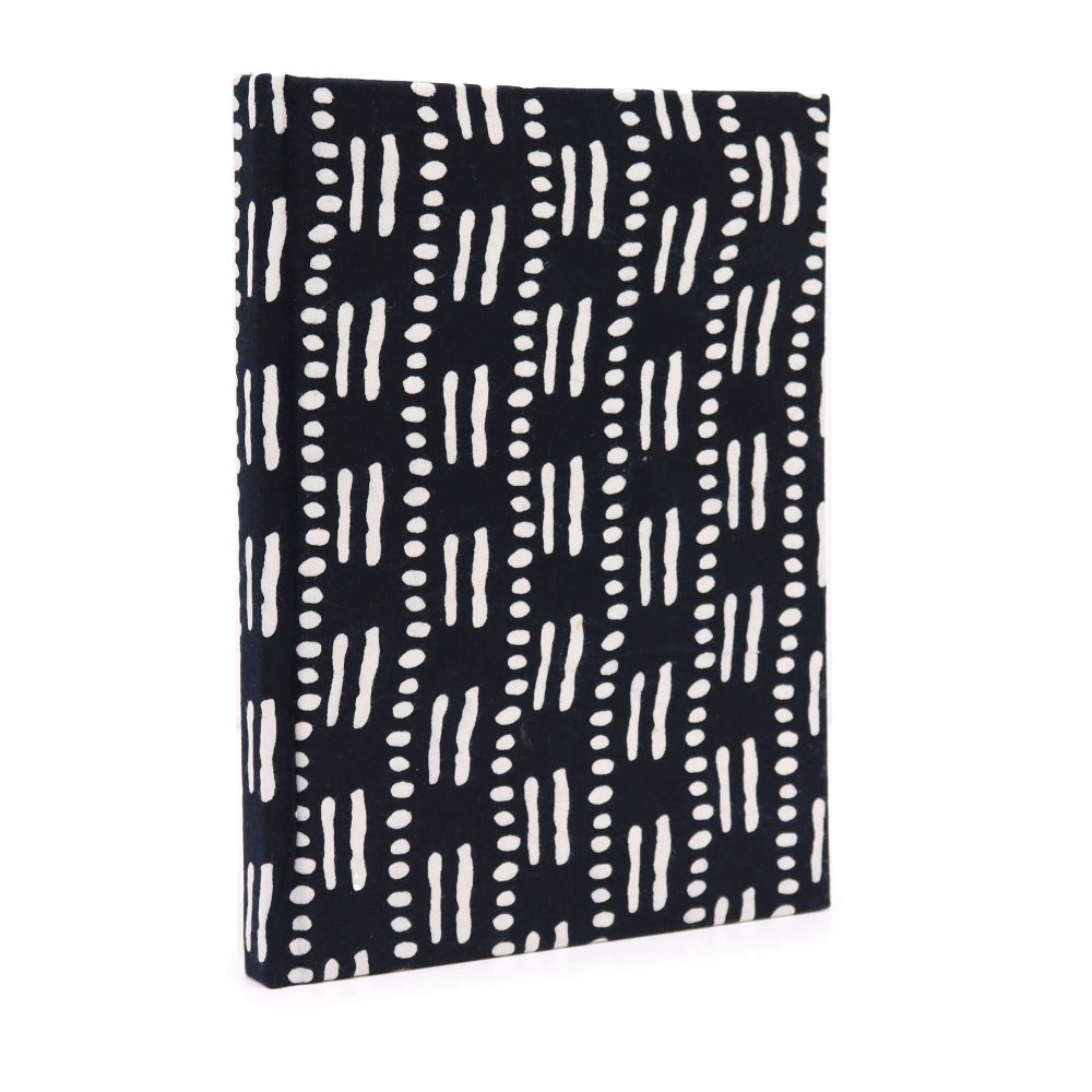 Black Dots & Dashes Cotton Bound Notebooks