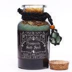 Ancient Witch Prosperity Bath Spell Potion & Aventurine Crystal Amulet