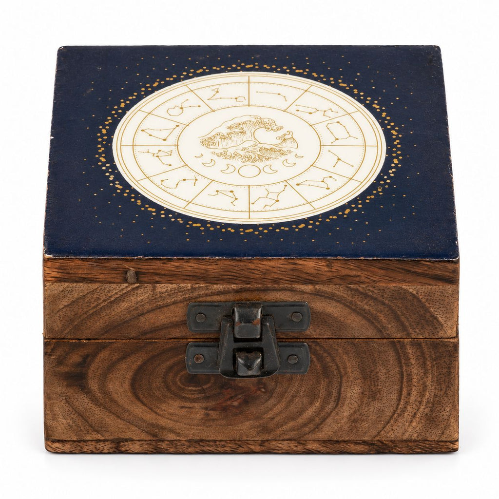 Aquarius Small Enamelled Keepsake Box