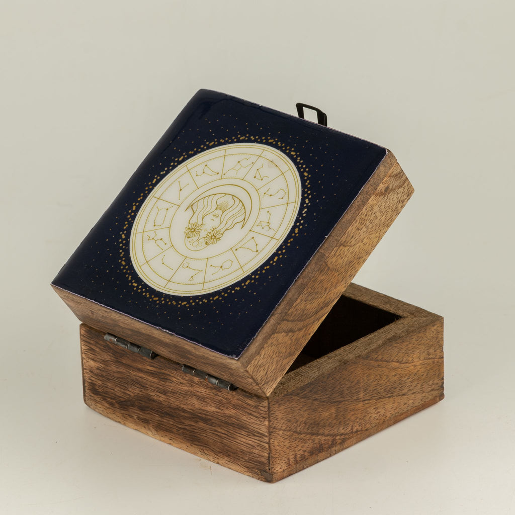 Virgo Small Enamelled Keepsake Box