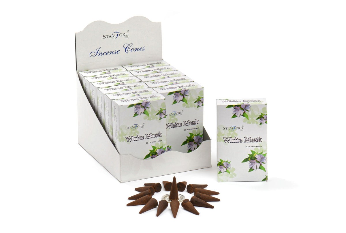 White Musk Incense Cones - Stamford