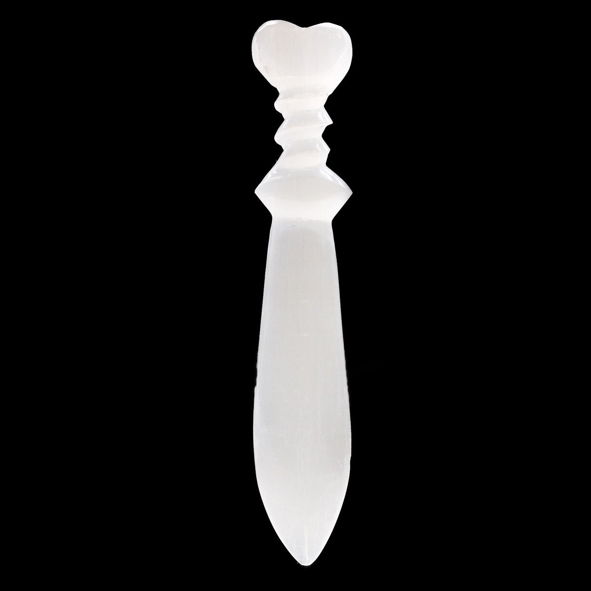 Selenite Spiral Ritual Knife | 25cm