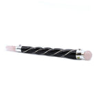 Twisted Healing Wand — Silver & Rose Quartz Sphere