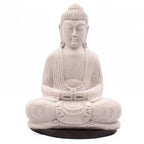 Meditation Buddha Lamp | Lavender Crackle | Oval Stand