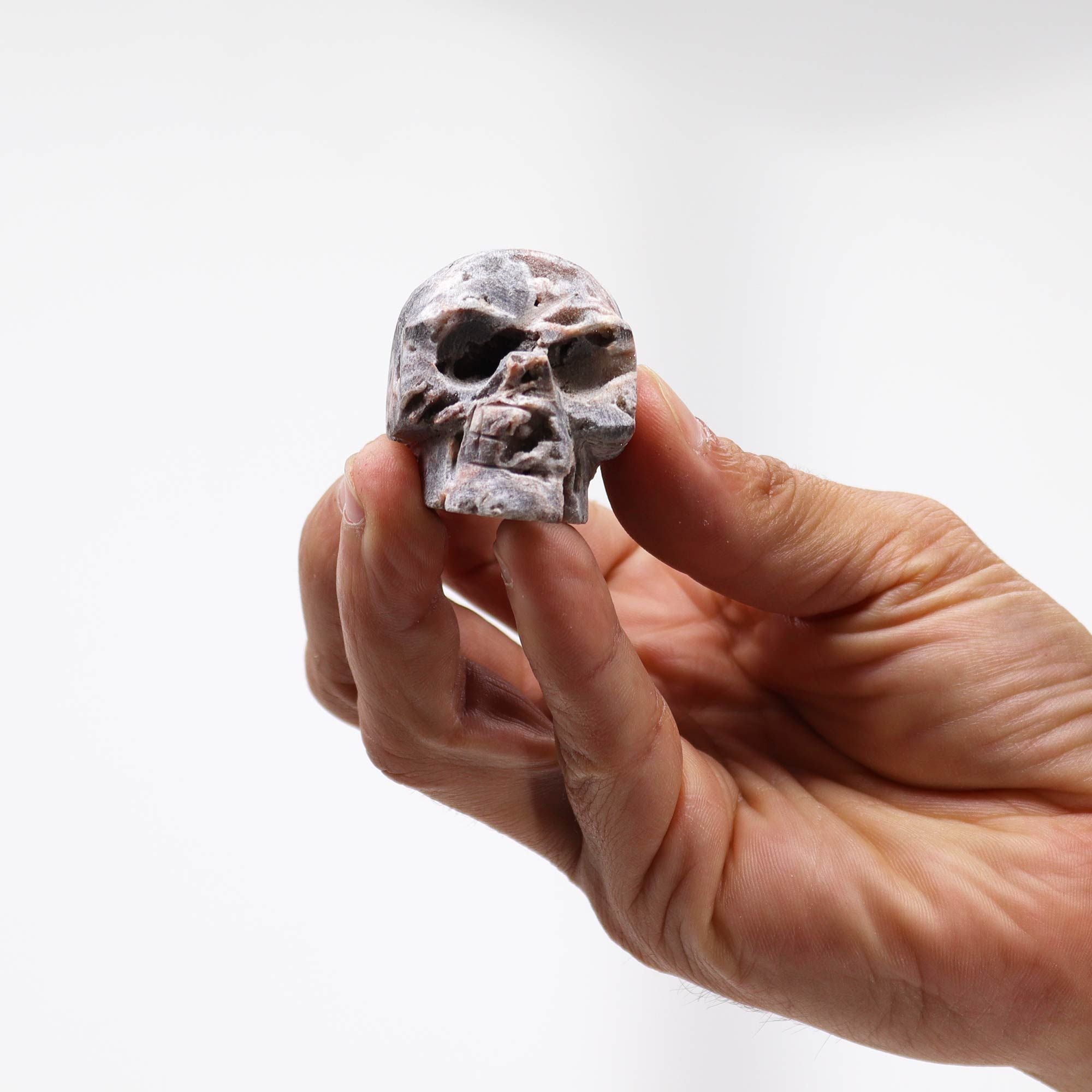 Calcite Geode Carved Skull