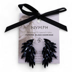 The Jet Nymph — Angel Wing Earrings