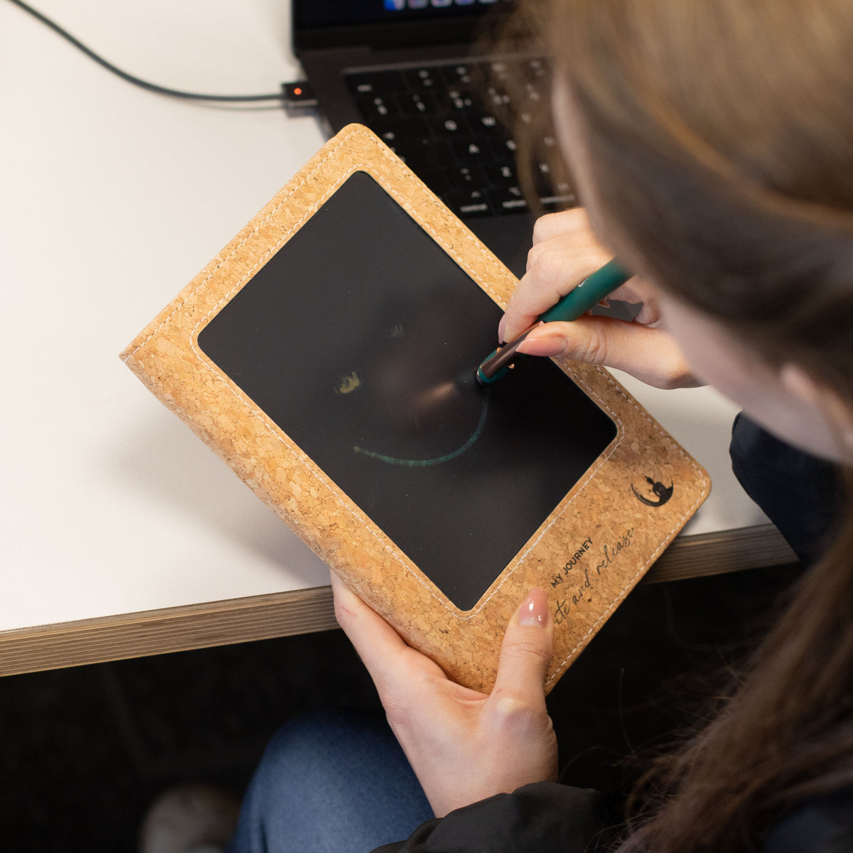 Write & Release Cork Effect A5 LCD Notebook