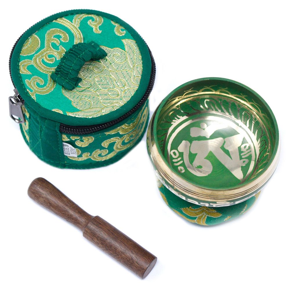 Green Mini Singing Bowl Gift Set