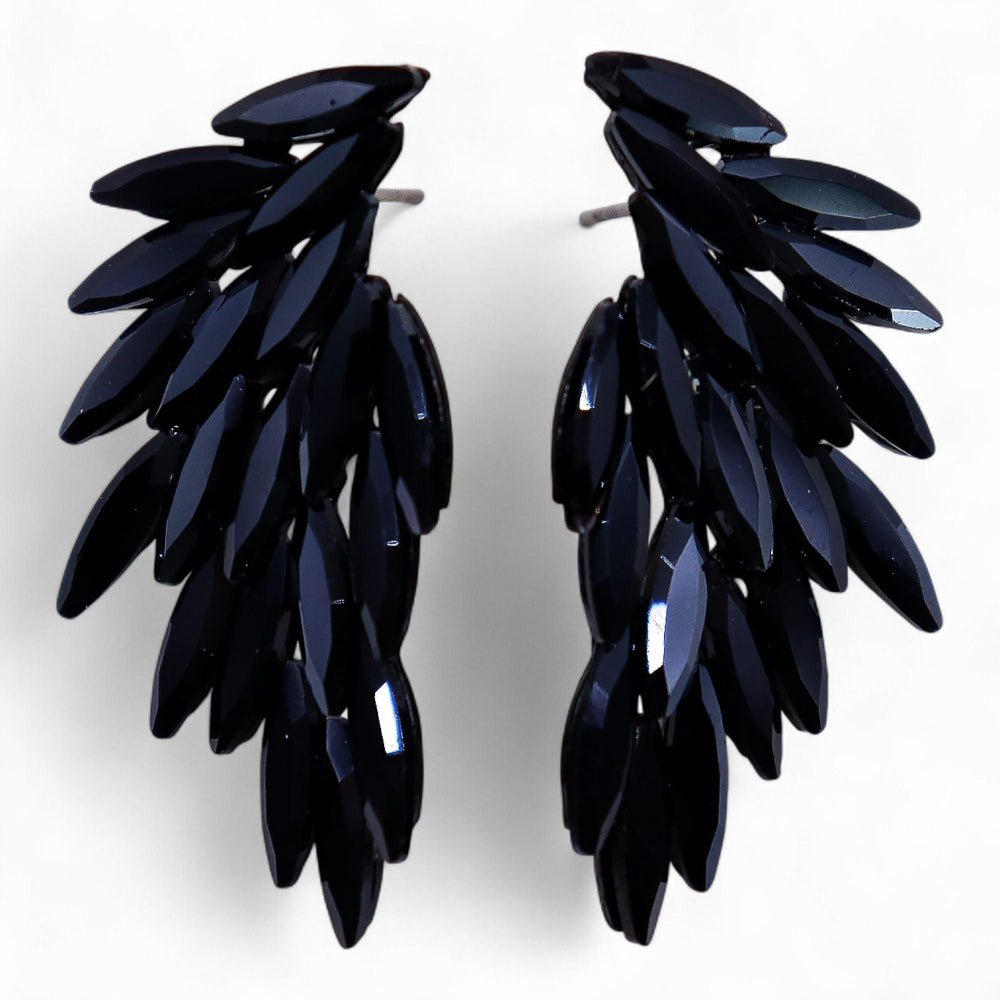 The Jet Nymph — Angel Wing Earrings