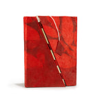 Lokta Bold Floral Ruby Bamboo Lock Notebook Medium
