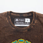 Nomad Sari Stonewashed Cotton T-Shirt | Sun & Zodiac | Brown | Large