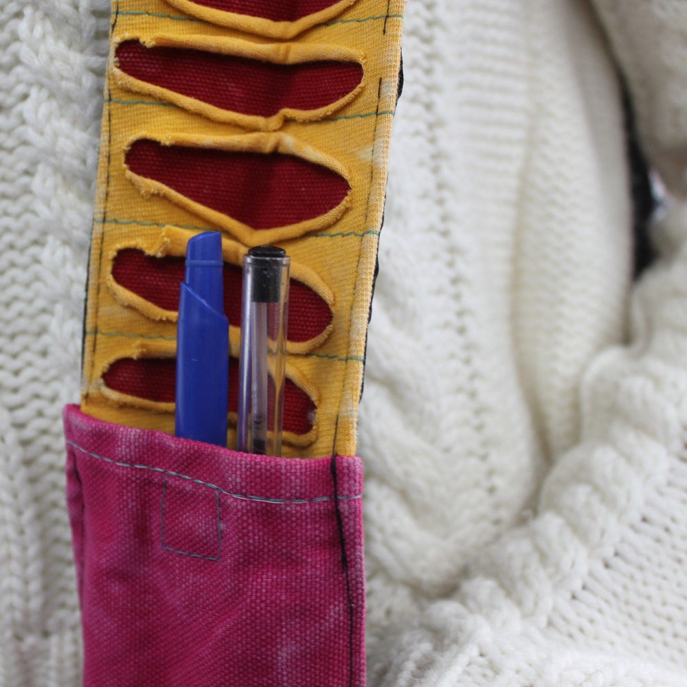 Purple / Spiral Ethnic Sling Bag
