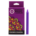 Violet Crown Chakra Manifest Magic Candles – Pack of 12 | Divine Connection & Spiritual Awakening