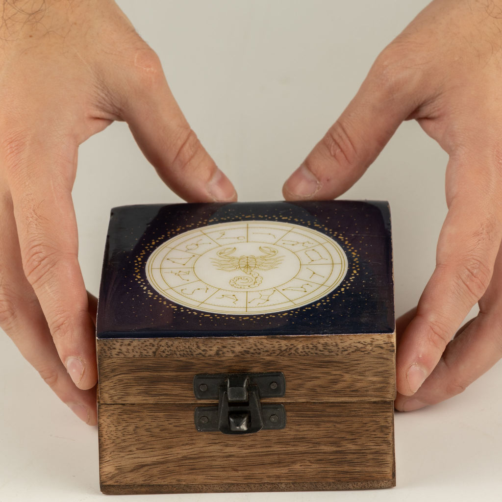 Scorpio Small Enamelled Keepsake Box