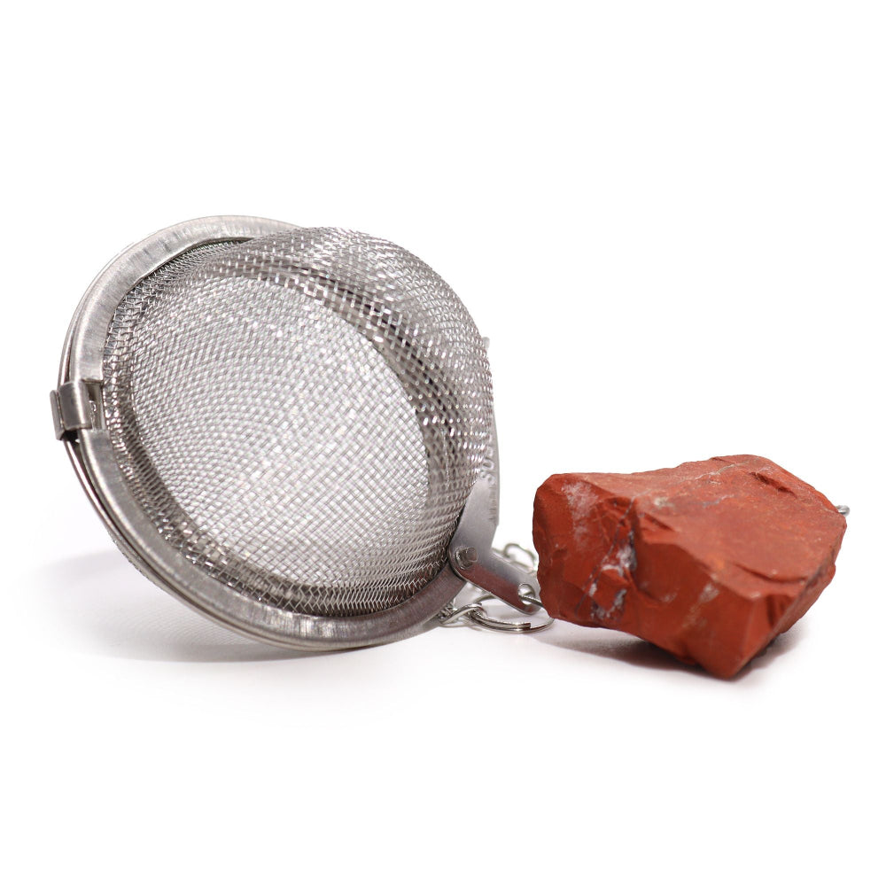 Red Jasper Raw Crystal Gemstone Tea Strainer
