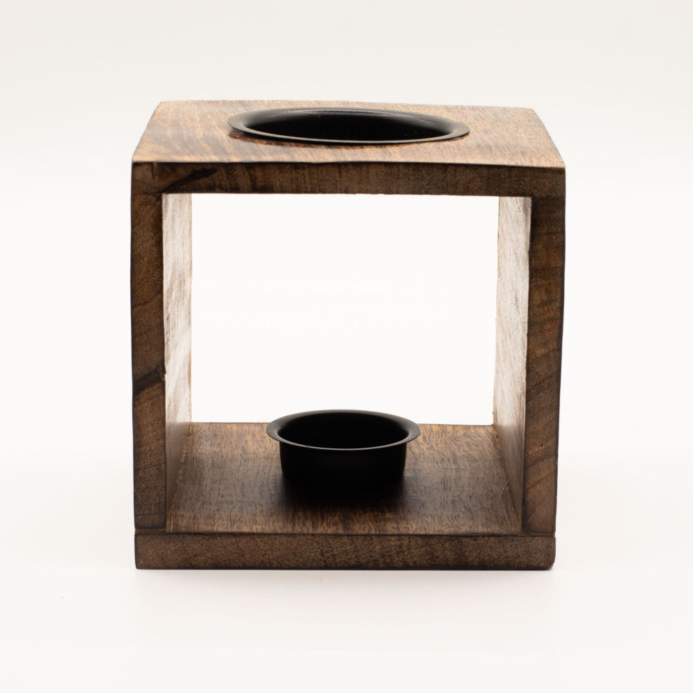 Tree Of Life Large Square Mango Wood Oil Burner