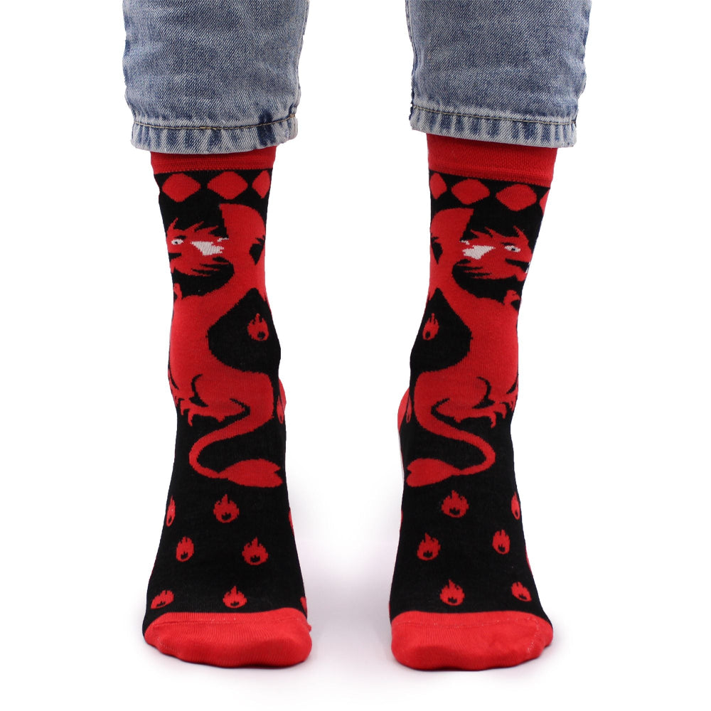 Red Dragons Hop Hare Bamboo Socks S/M