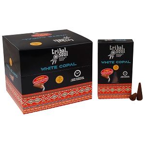 White Copal Backflow Incense Cones - Tribal Soul