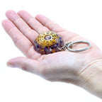 Amethyst Mandala Hearts Orgonite Power Keyring