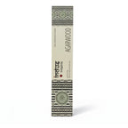 Incense stick packaging with 'Agarwood' text on a white background