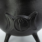 Huge Cast Iron Cauldron with Triple Moon