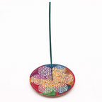 7 Flower of Life Soapstone Disc Incense Holder