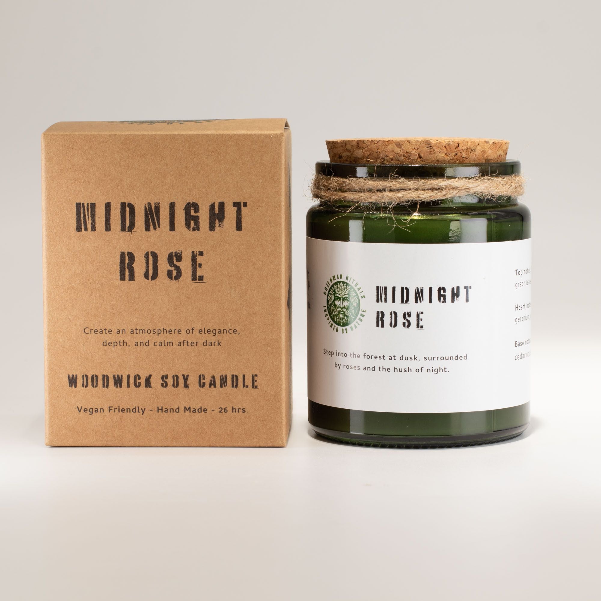 Greenman  Soy Candle  Midnight Rose