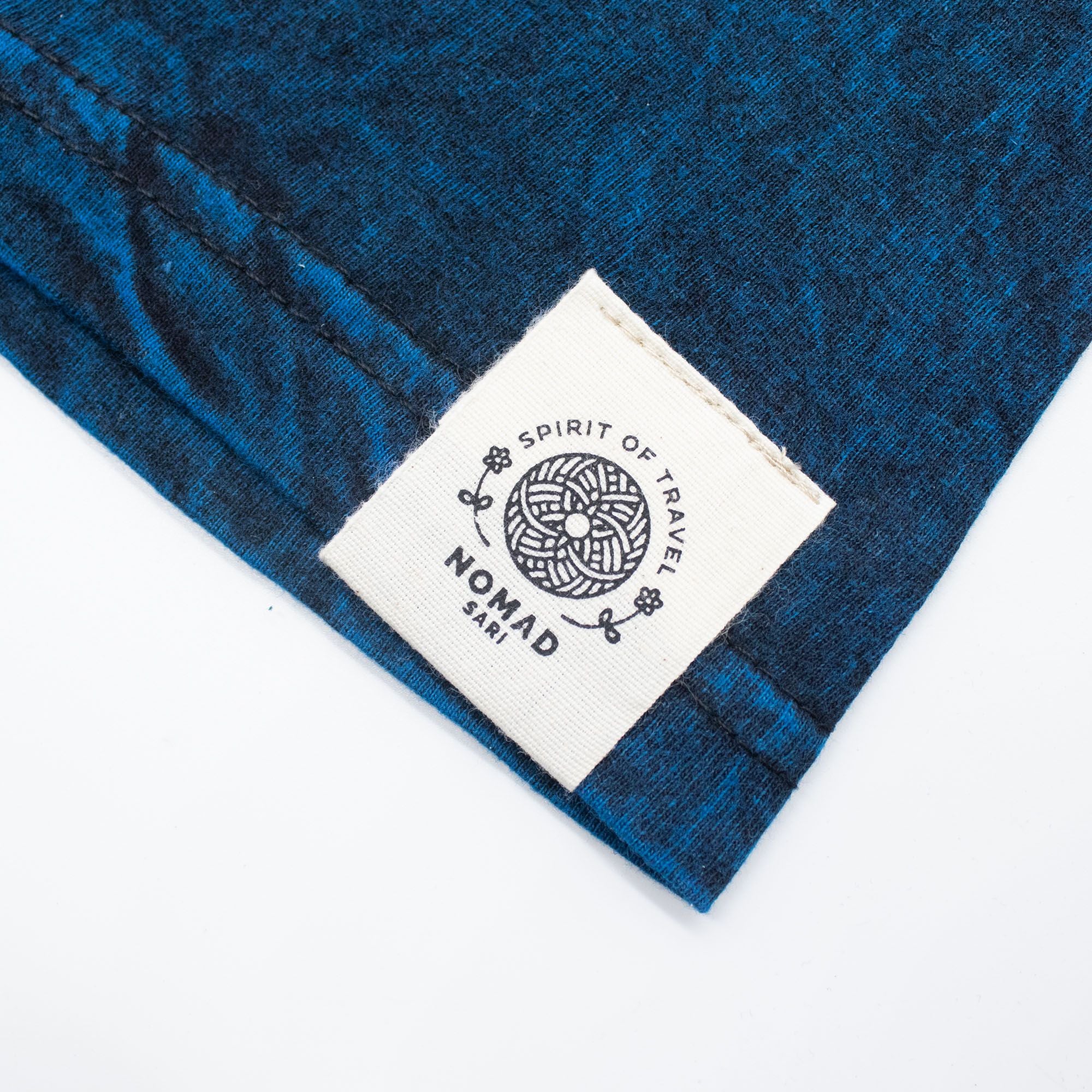 Nomad Sari Stonewashed Cotton T-Shirt | Stay Wild Moon Child | Blue | XL