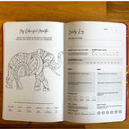 Golden Mandala and Lotus Red Wellness Journal