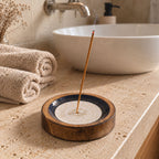 Virgo Mango Wood Mini Bowl & Incense Stick Holder