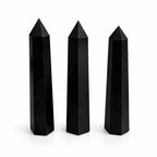 Black Tourmaline Six-Faceted Obelisk Point – Approx. 17cm